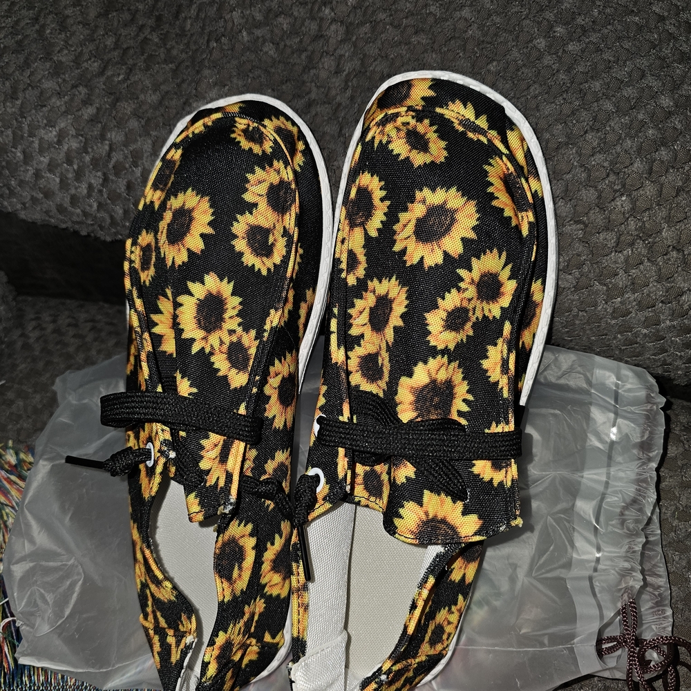 Sunflower Pattern womens Shoes